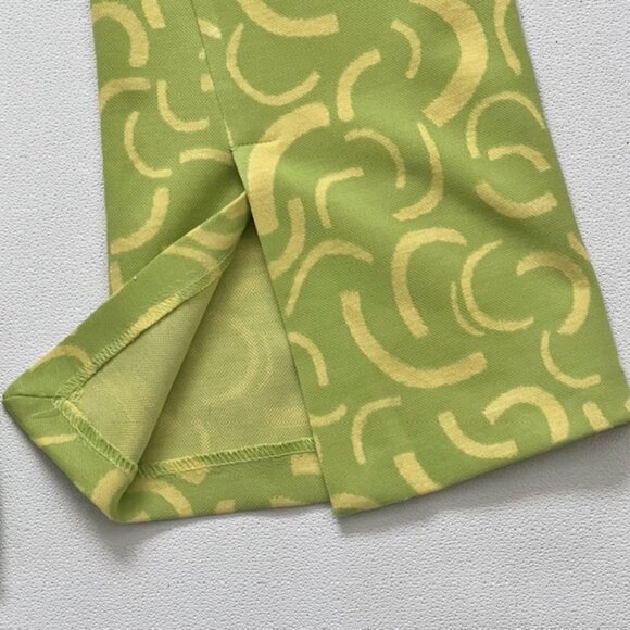 ZARA - Lime Green and Yellow High Rise Flare Leg Pants size M - Picture 11 of 12